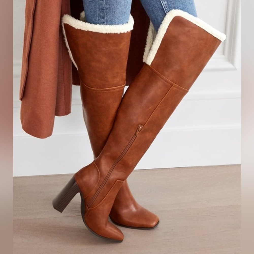 Just Fab Marlowe Tall Heel Boot w/Collar